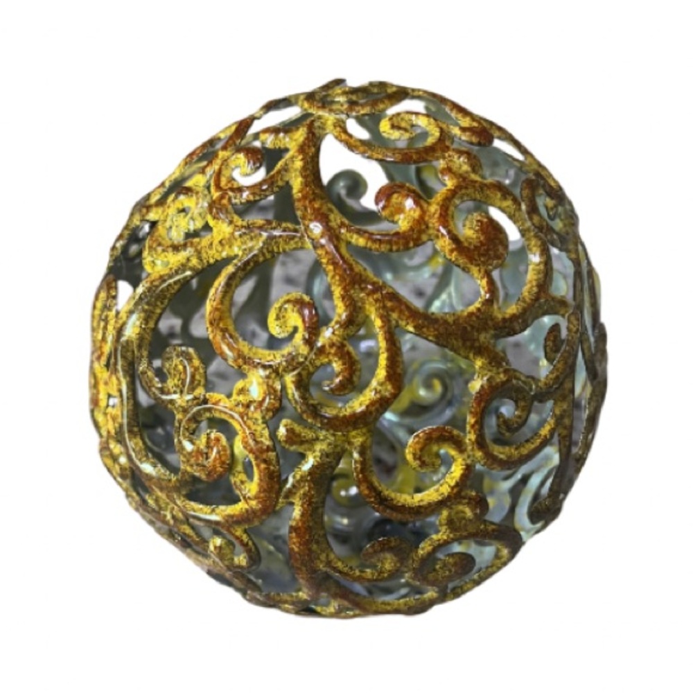 Tan and Brown Baroque Style Ball Decor